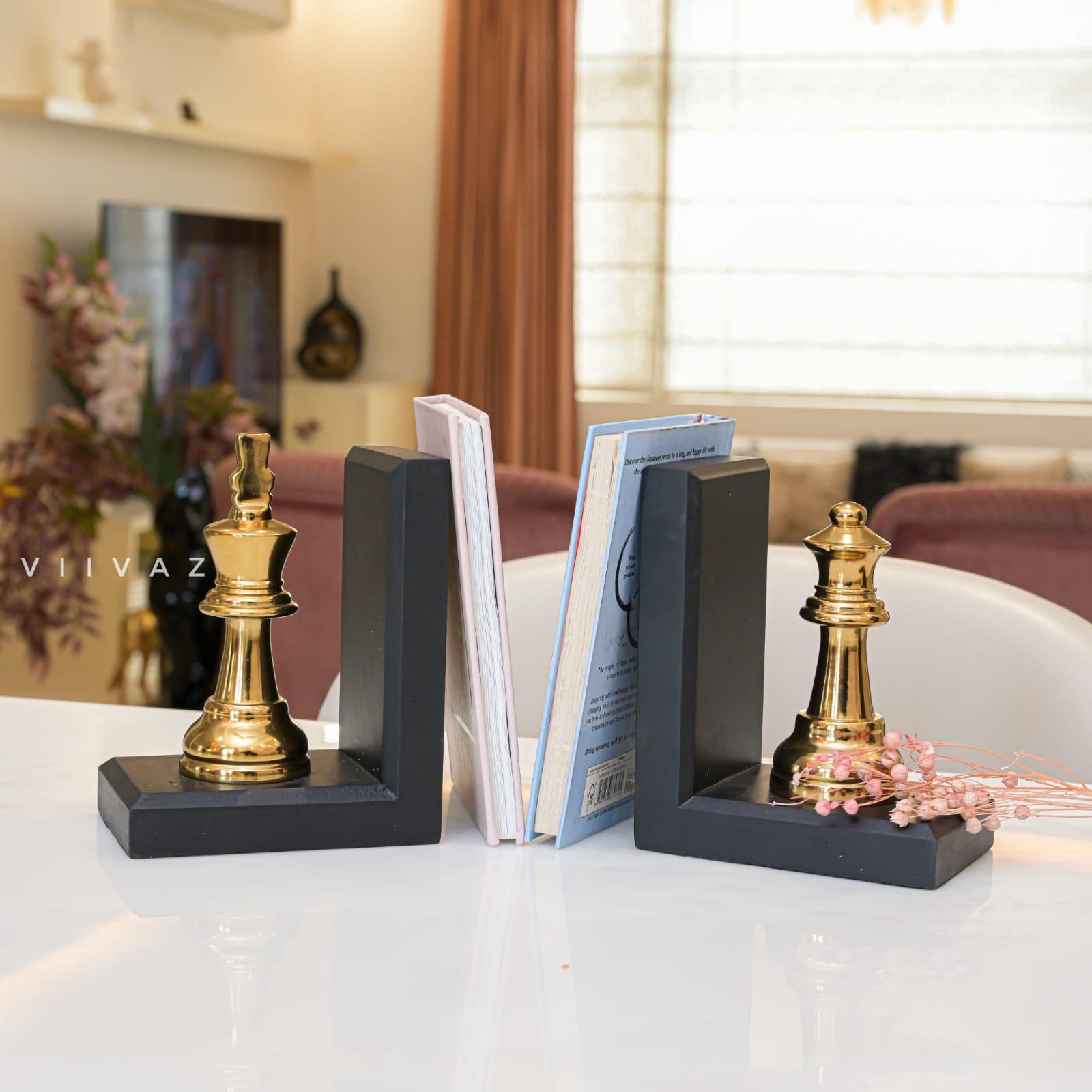 Chess Bookend Metal